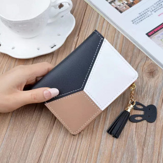 Ví nữ nhỏ xinh gập đôi có ngăn kéo và rất nhiều ngăn nhỏ tiện dụng, phối màu sắc độc đáo, chất liệu da bền đẹp NEW-0012