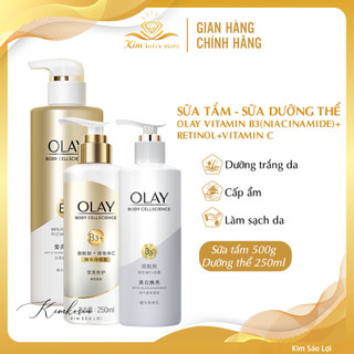Sữa tắm + Dưỡng thể trắng da Olay B3 body cellscience⚡FREESHIP⚡Dưỡng trắng da, cấp ẩm, làm sạch, giảm thâm sạm