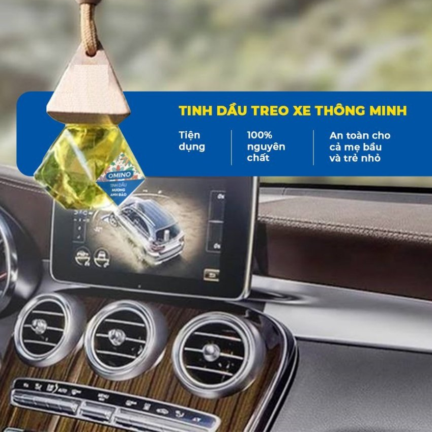Tinh dầu treo xe ô tô khử mùi chống say xe hiệu quả, lọ tinh dầu thiên nhiên omino treo oto xe hơi,treo tủ quần áo | BigBuy360 - bigbuy360.vn