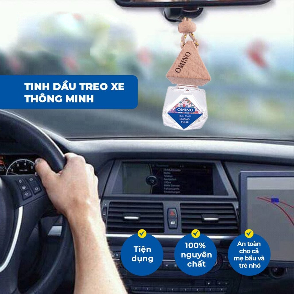 Tinh dầu treo xe ô tô khử mùi chống say xe hiệu quả, lọ tinh dầu thiên nhiên omino treo oto xe hơi,treo tủ quần áo | BigBuy360 - bigbuy360.vn