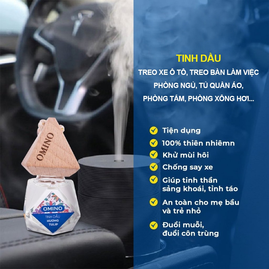 Tinh dầu treo xe ô tô khử mùi chống say xe hiệu quả, lọ tinh dầu thiên nhiên omino treo oto xe hơi,treo tủ quần áo | BigBuy360 - bigbuy360.vn