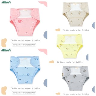 Quần đóng bỉm, tả dán vải dokma ds312 set 5 cái dùng cho bé từ sơ sinh - sóc baby