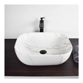 [ Giá kho ] Chậu rửa mặt lavabo họa tiết đặt bàn đá.