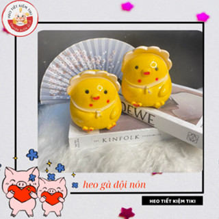  Lợn Đất  Heo  Đất  Hình  GÀ  CON  ĐỘI  NÓN  mini  ống  heo  tiết  kiệm 