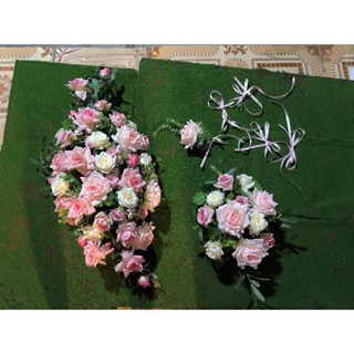 Hoa Xe Cưới/ Hoa Giả Trang Trí Xe Ô tô nhiều màu, mẫu mới hàng đặt trước 2 ngày