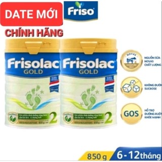 Date mới combo 2 lon frisolac gold 2 trẻ 6 _12 tháng 850g