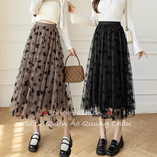  CHÂN VÁY VOAN REN NƠ.MẪU MỚI.HÀNG QUẢNG CHÂU 