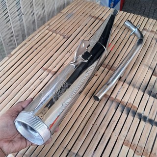 Pô KING DRAG Xi Bóng - đích NHÔM (MÓC NỈ) kèm cổ inox cho Wave Sirius