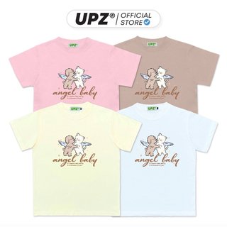 Upz áo thun cotton baby tee nữ tay ngắn in hoạ tiết angel baby