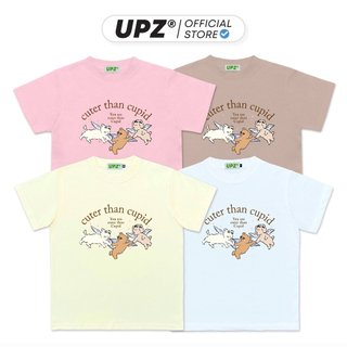 UPZ Áo Thun Cotton Baby Tee Nữ Tay Ngắn In Hoạ Tiết Cuter Than Cupid (4 Màu)