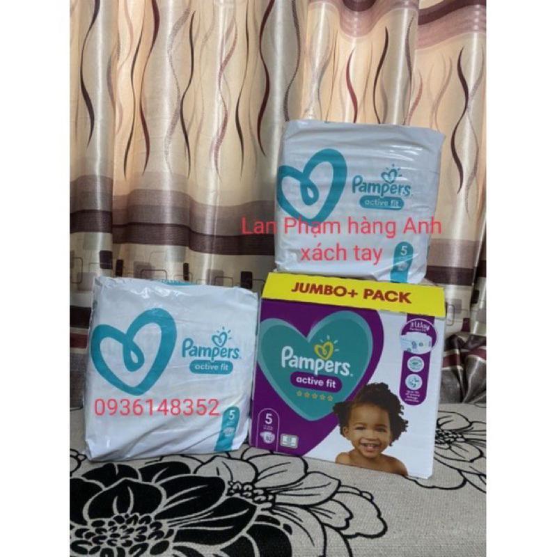 Bỉm tã dán Pampers active fit size 4, size 5