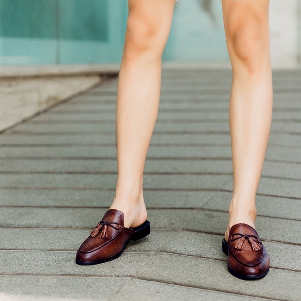 Giày Sục Nam Da Bò Cao Cấp J1, Sục Nam Trẻ Đế Cao Su Đúc Thời Trang Hot Trend | BigBuy360 - bigbuy360.vn