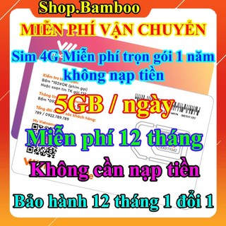 Sim 4G Trọn Gói 1 Năm - 5GB/ngày - Tốc Độ Cao với Giá Siêu Rẻ - Sim 4G Vietnamobile Miễn Phí 12 Tháng