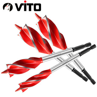 Mũi Khoan Gỗ Xoắn Ốc Auger VITO 4 Lưỡi Cắt Chân Lục Giác Sử Dụng Cho Máy Bắn Vít, Máy Khoan