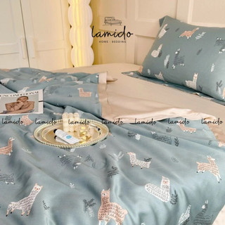 Chăn ga gối lụa tencel Cừu Xanh 60s LAMIDO đủ size nệm 1m6, 1m8, 2m HÀNG CHUẨN