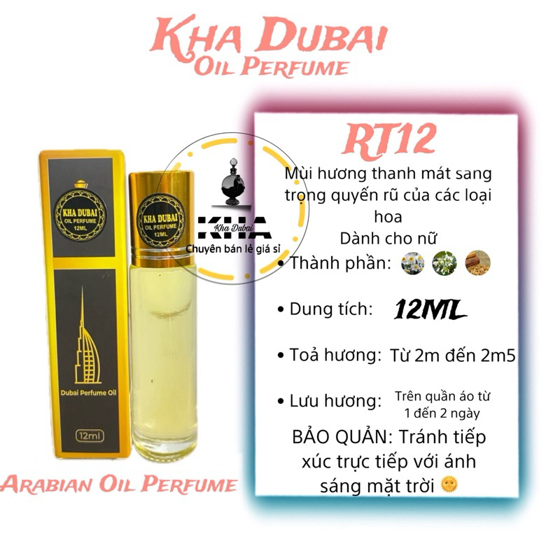 Tinh dầu nước hoa Dubai 12ML mùi Kilian rắn trắng