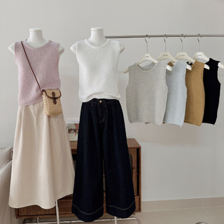 Áo len đan dáng tank top summer 1610