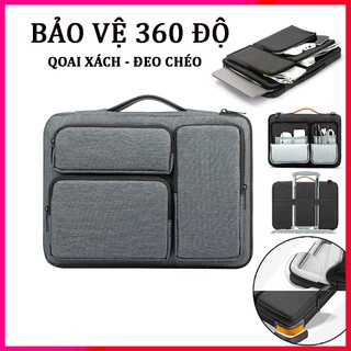 Túi đựng laptop chống sốc 360 độ, túi chống sốc laptop 15.6 inch đeo chéo phù hợp đựng macbook pro 13.3 - 16 inch
