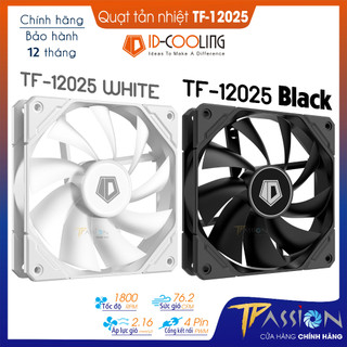 Quạt fan case 12cm id-cooling tf-12025 black / white - chính hãng, tản nhiệt điều tốc pwm sức gió lớn, quay êm