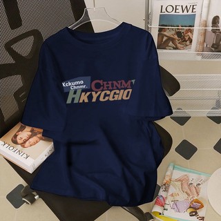 Basic xanh đậm t shirt NBOT áo phông nữ 100% cotton cổ tròn fashion tay ngắn-Y0868