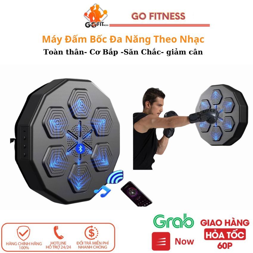 Máy tập boxing âm nhạc ,Máy đấm bốc âm nhạc kết nối bluetooth treo tường ,Thiết bị đấm bốc kèm găng tay