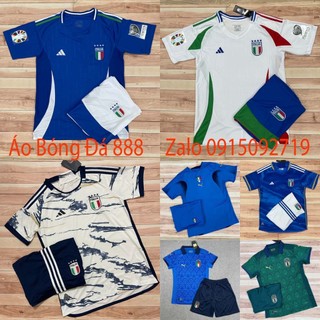 Áo Bóng Đá Đội Tuyển Italia 2024 - Chuẩn Mẫu Thi Đấu - Vải Polyester Gai Thái Cao Cấp