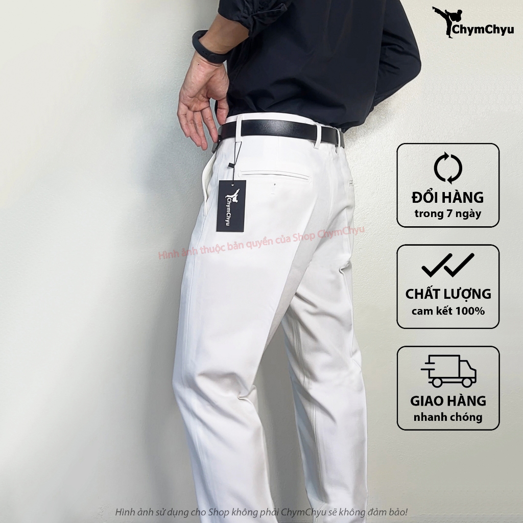 Quần Tây Cao Cấp Nam ChymChyu Màu Trắng