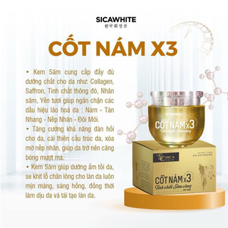 [Chính Hãng] [Tặng Serum] Kem Cốt Nám X3(30gr) + Serum Cốt Sâm (5ml) Sica White