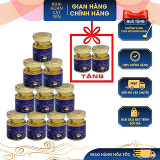   Combo 10 hủ lẻ - tặng 2  Yến Sào Chưng Sẵn Khải Hoàn Cát Yến hũ 70ml 35% Tổ Yến Sào Khánh Hoà 