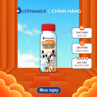 Sữa tươi trân châu đường đen thanh trùng Lothamilk chai 250ml