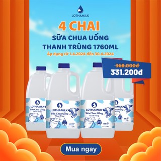 Sữa chua uống thanh trùng có đường Lothamilk chai 1760ml