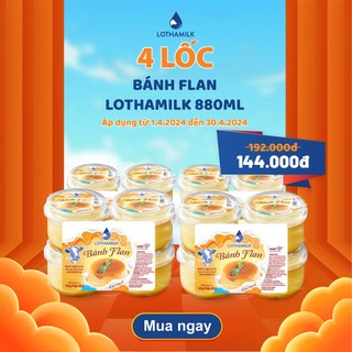 Lốc 4 hộp bánh flan Lothamilk vị caramel 80g