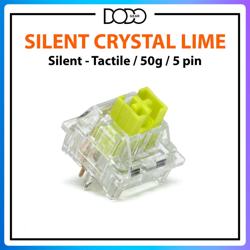 Switch Outemu Silent Lime Peach Crystal Gray White Yellow công tắc bàn phím Switch Silent yên tĩnh không tiếng DoDo Gear | BigBuy360 - bigbuy360.vn