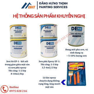Sơn lót Epoxy, sơn sàn Epoxy #Bộ 1L
