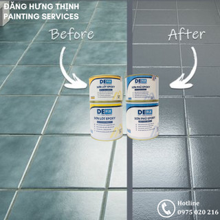 Sơn lót Epoxy, sơn sàn Epoxy #Bộ 1L