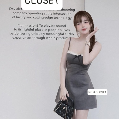 [HÀNG THIẾT KẾ] Váy 2 dây phối ren đầm 2 dây phối ren đầm chữ A 2 dây phối ren váy lolita đầm lolita