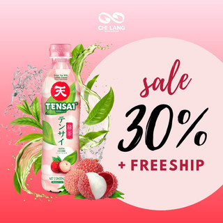 (GIFT) Nước Trà Xanh Tensai Yoshi - Nước Giải Khát Nhập Khẩu Thái Lan -Vị Vải