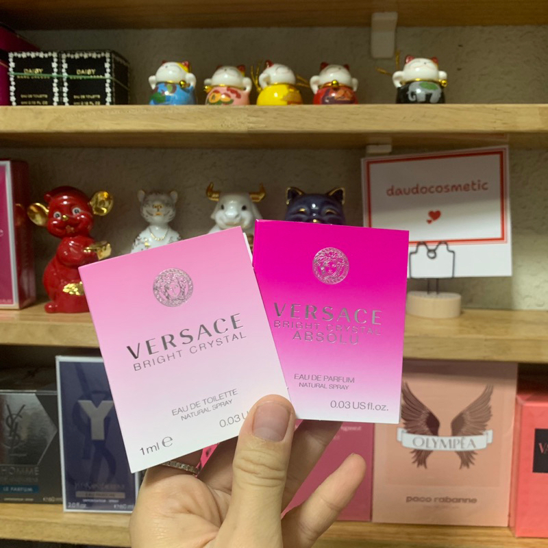 [ vial ] Nước hoa Versace Bright Crystal EDT - Bright Crystal Absolu EDP  1ml