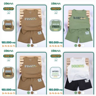 Bộ ba lỗ ,sát nách bé trai db2131 dokma