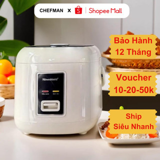 Nồi cơm điện mini 1.2 - 2 Lít hàng chính hãng Chefman/Nineshield bảo hành 12 tháng, Nồi cơm điện mini