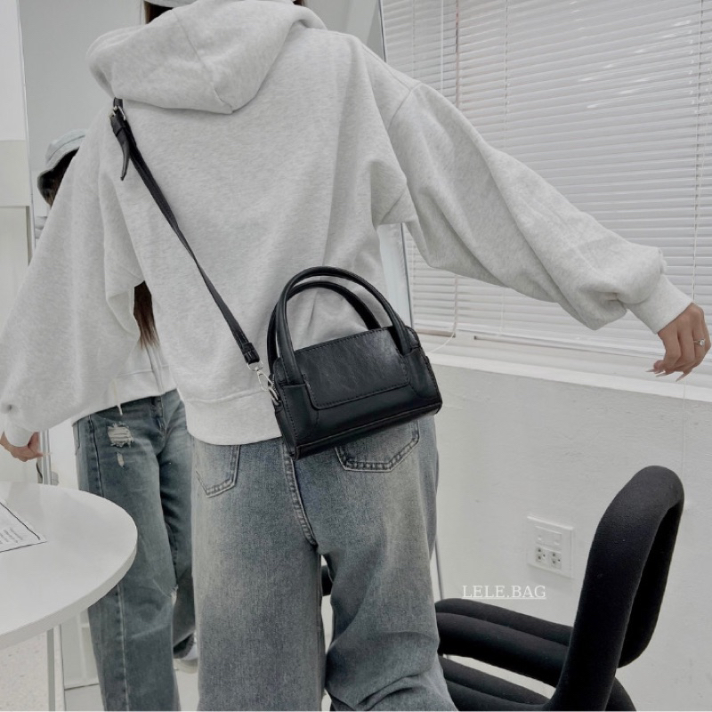 Túi xách nữ BASIC BAG đeo chéo cầm tay da trơn thời trang Hàn Quốc dáng chữ nhật