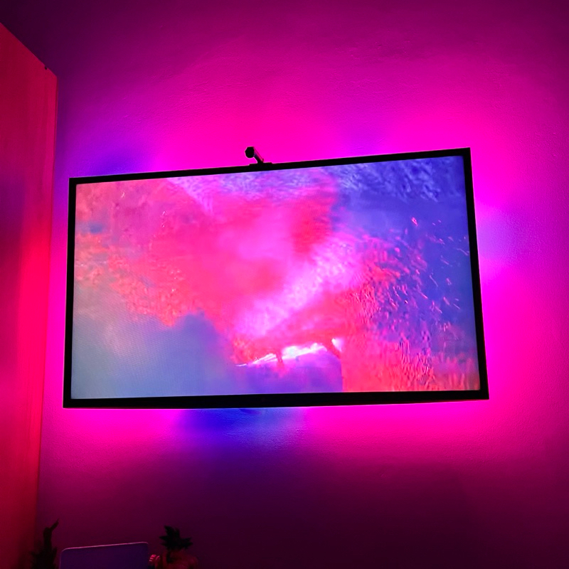 Bộ Đèn Led Strip Ambient Light Kit Đồng Bộ Màu Theo Màn Hình Tivi Khiển Qua Bluetooth Điện Thoại - Hàng Fullbox
