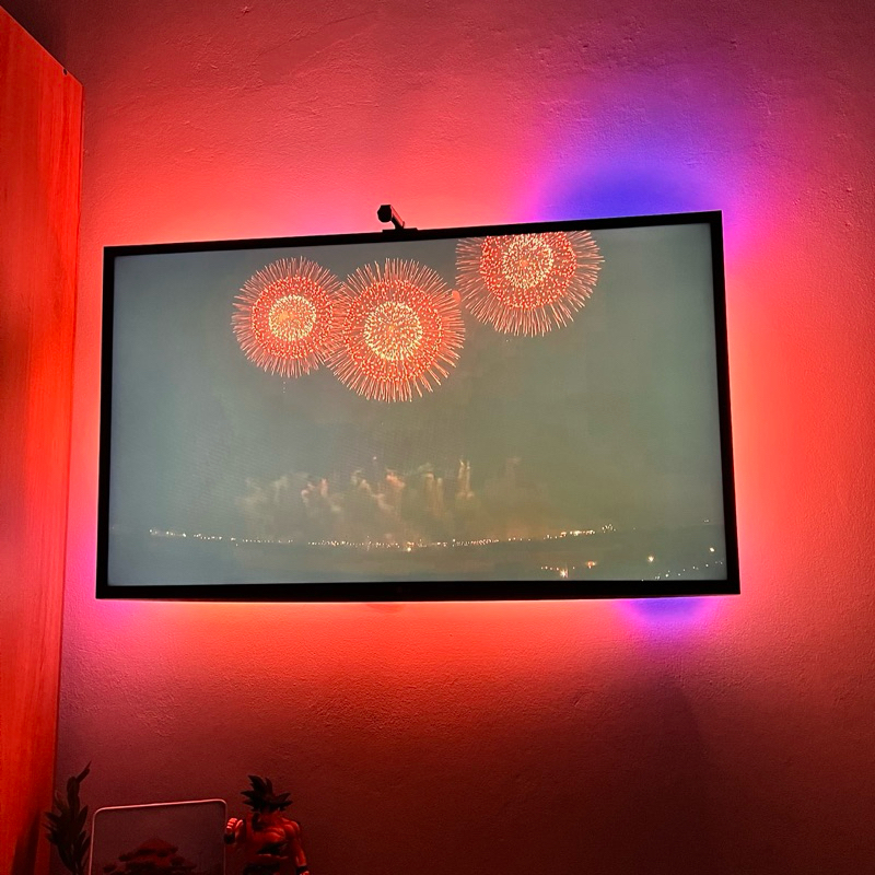 Bộ Đèn Led Strip Ambient Light Kit Đồng Bộ Màu Theo Màn Hình Tivi Khiển Qua Bluetooth Điện Thoại - Hàng Fullbox