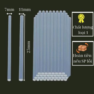  Keo Nến Nhỏ 7mm Và Keo Nến To 1cm Silicon Siêu Dính Dành Cho Súng Bắn Keo 20W-60W  Để Gắn Giỏ Quà 