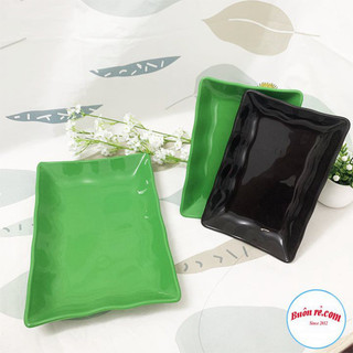Combo 10 Đĩa nhựa phíp chữ nhật Việt Nhật 2 size - Đĩa phíp đựng hoa quả, bánh kẹo