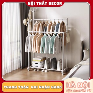 Giá Treo Quần Áo Mẫu Mới Giàn Phơi Đa Năng Thiết Kế Móc Treo Và Ngăn Để Đồ Thông Minh Tiết Kiệm Không