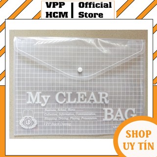Bìa nút nhựa a4 hoặc bìa nút nhựa f4 - bìa nút nhựa my clear giá rẻ tphcm