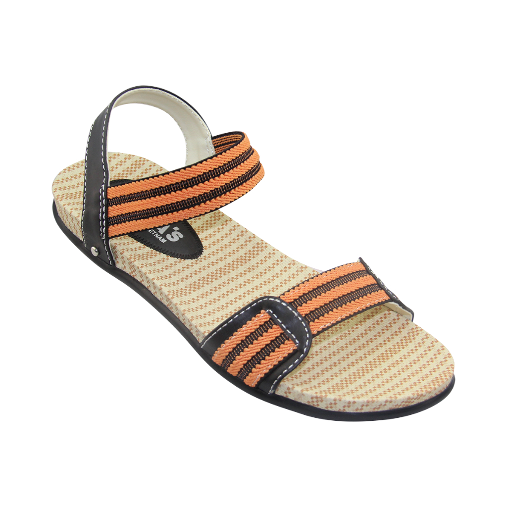 Sandal nữ Bita's SYN.62 (Cam đen + Đỏ kem + Xanh lá kem)