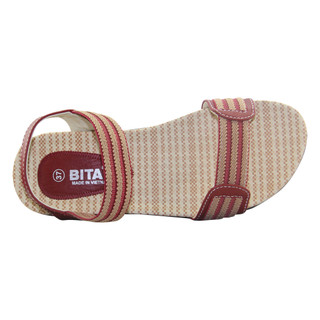 Sandal nữ Bita's SYN.62 (Cam đen + Đỏ kem + Xanh lá kem)