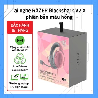 Tai nghe RAZER Blackshark V2 X phiên bản màu hồng - Hàng chính hãng bảo hành 12 tháng